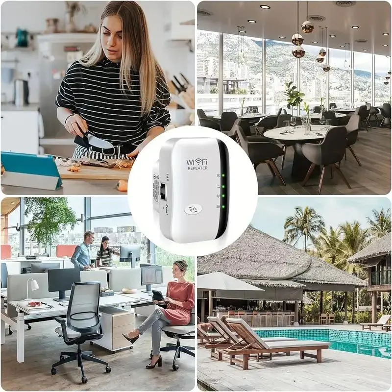 WiFi Range Extender, WiFi Repeater, WiFi Extenders Signal Extenders for Home, 2.4GHz Repeater with Ethernet Port & Access Point, Enhancing Wireless White Network Coverage, Office Accessories, Funny Gift 2