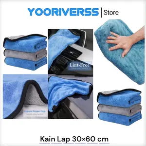 kain lap 30x60cm kain lap mobil microfiber tebal jumbo 30x60cm 800GSM lap nyuci mobil motor