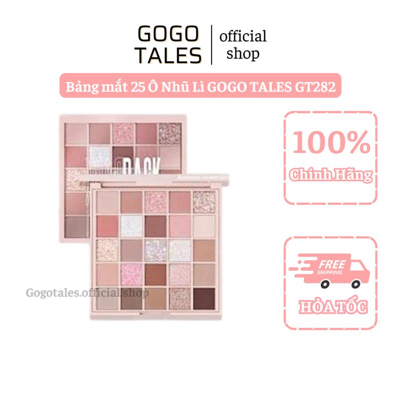 Bảng mắt 25 Ô Nhũ Lì GOGO TALES Crystal Color Charming Eyes GT282 Back To Reality GOGOTALES Lâu Trôi Phấn Mắt Trang Điểm Mỹ Phẩm Cosmetic Women Nữ