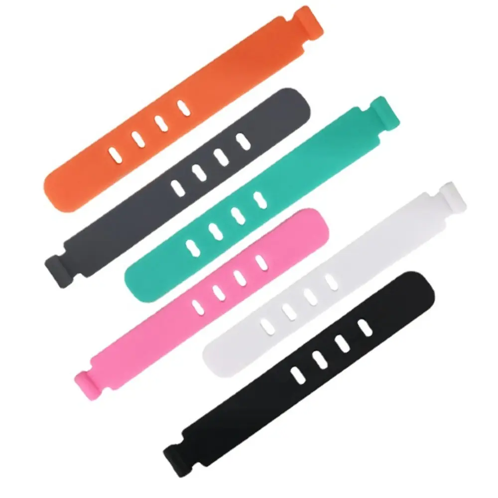 Portable TPR Data Cable Storage Device 6 Colors 4 Holes Rubber Thread Trimmer Bobbin Winder
