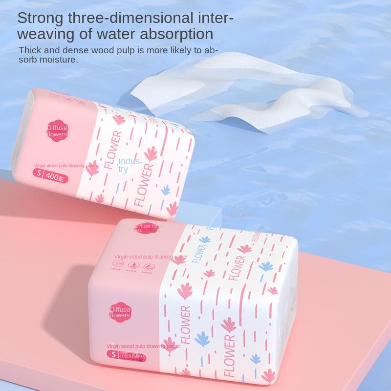 Xiaohongshu Manhua 400 Sheets Bulk Box Tissue Paper Napkins Household Economical Pack Facial Tissue Toilet Paper 2
