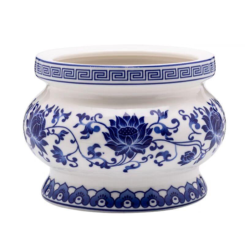 Product Introduction of Lư Hương, Chất Liệu Gốm Sứ, Đồ Trang Trí Bình Hoa, Màu Xanh Dương Và Trắng, Giá Chân Đế Nến Trung Quốc, Giá Chân Đế Đèn Dầu 6