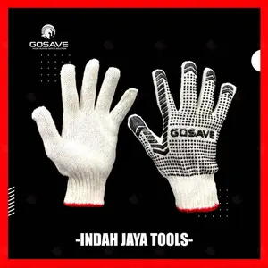 GOSAVE Sarung Tangan BINTIK Katun 6 Benang per PASANG Safety Glove