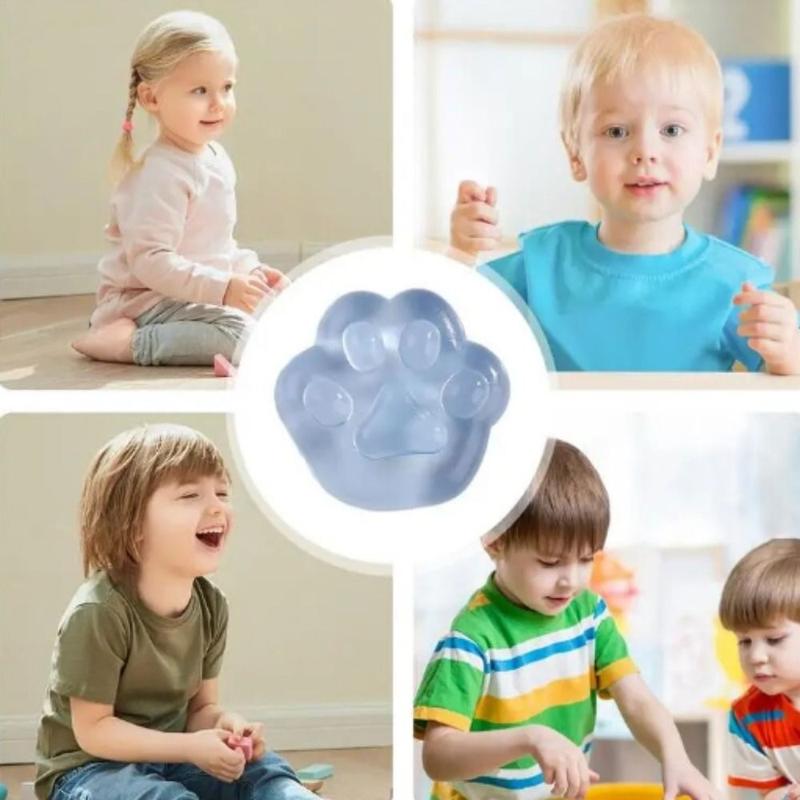 Product Introduction of Sensory Toys Transparent Squeeze Toy Sparkling Fidget Transparent Cat Claw Toy Quick Rebound Simulation Mini Cute Sensory Toys Kids Toys 8