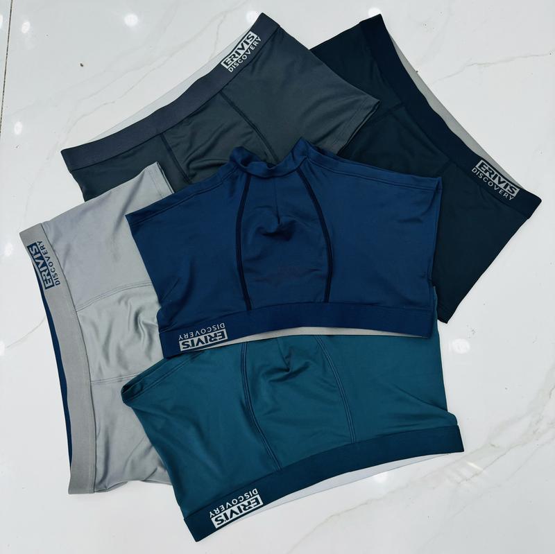 Product Introduction of Combo 5 Quần Boxer - 5 Quần Lót Nam Thun Lạnh Evisris fullsize 36-86kg. Menswear Sịp 7