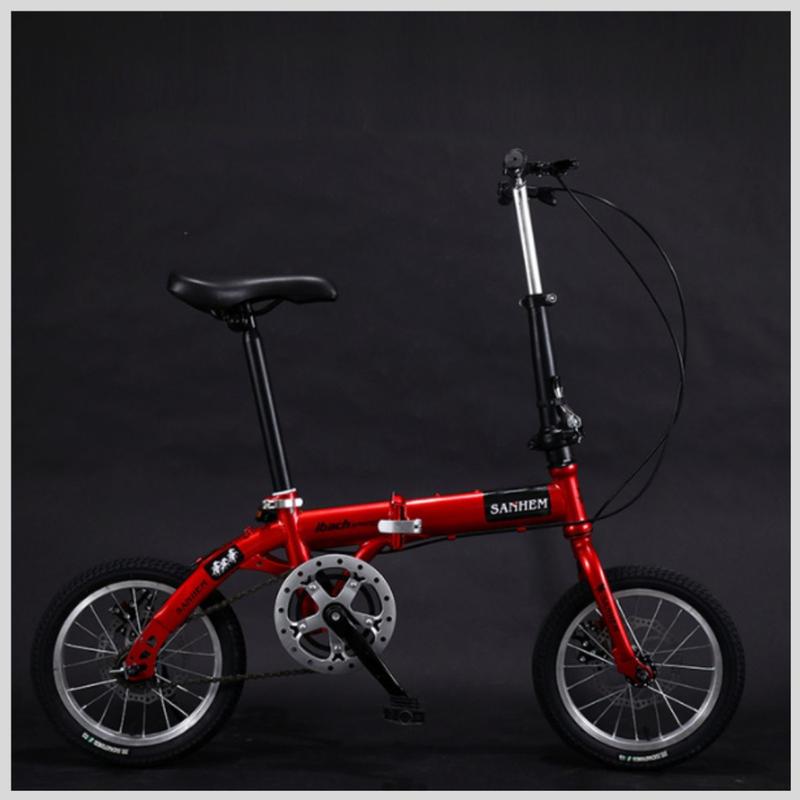 Xe đạp gấp gọn 14inch khung carbon siêu nhẹ bộ đề 5 số phong cách cá tính 1