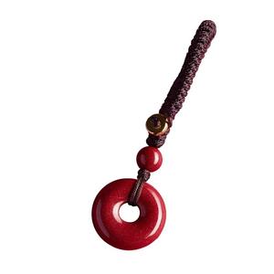 Loket Cinnabar, Pasir Emas Ungu, Gancu Keamanan, Untuk Lelaki dan Wanita, Rantai Kunci, Loket Rantai Telefon Bimbit, dengan Cinnabar, Sesuai untuk Kegunaan Harian Charms Jewelry