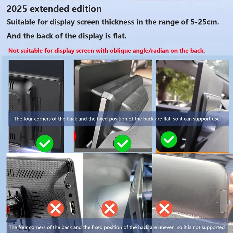 Car Phone Holder, Gravity Car Phone Holder, Central Control Navigation Screen Display Clip, Suitable for Car Screen Notebook Computer, Compatible with Most iPhone, Android & Smart Phones 2