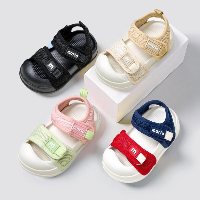  Sandal cho bé Cheerful Mario Sandal quai dán cho bé đi học dành cho bé trai bé gái chống trơn trượt chính hãng QDM8 