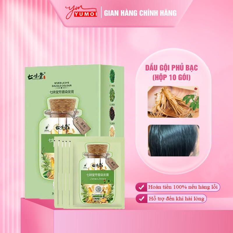 Dầu gội phủ bạc dạng gói chiết xuất thảo dược lên màu đẹp bền màu có độ bóng tự nhiên