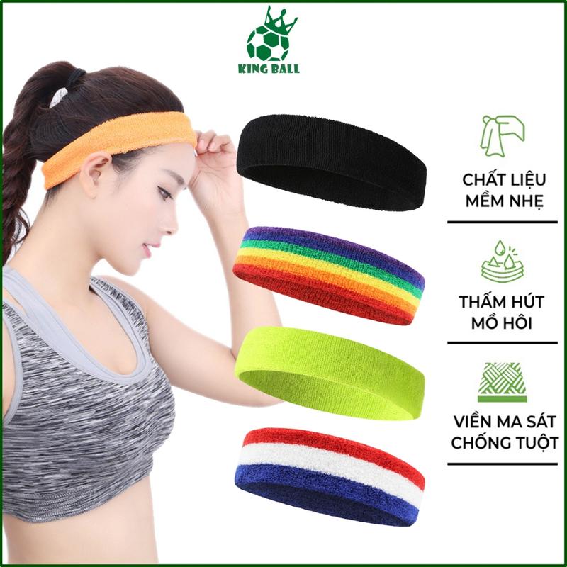 Headband Nam Nữ Băng Đô Thể Thao Thấm Chặn Mồ Hôi Băng Trán Tập Gym Bóng Chuyền Bóng Rổ Tennis Cầu lông Chạy Bộ Bóng Đá