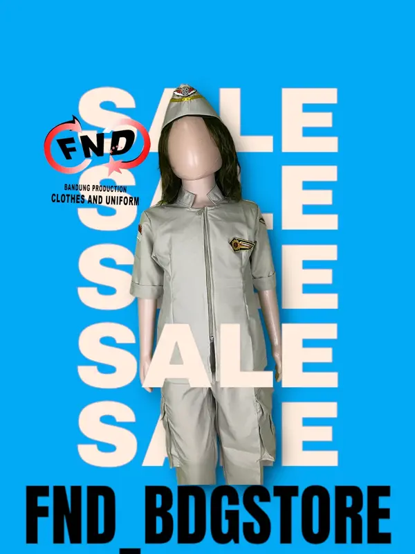 pakaian baju seragam anak pramugari super jet Kostum Fashion Aksesoris 0