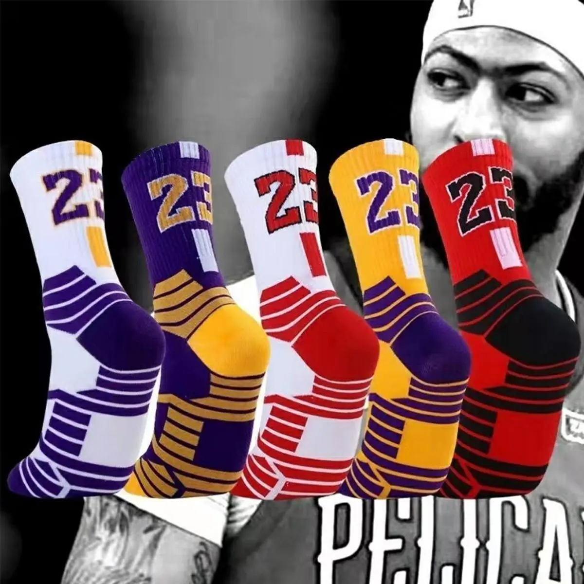 【RANWICK】Basketball Socks for Men Towel Non-Slip Sports Socks Midcut Elite Socks for Men Original