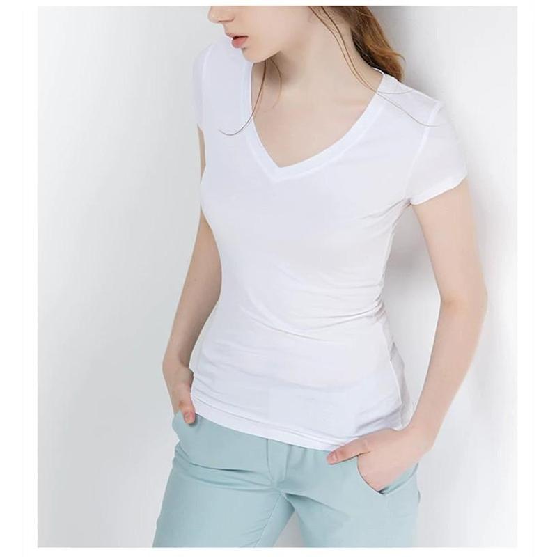 Springfield Reconsider - T-shirt Uomo In Cotone Ed Elastan, Scollo A V, Basic