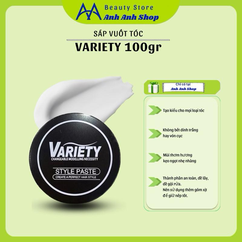 Sáp cứng 100gr Variety cho mái tóc vào nếp chuẩn salon sáp thơm nhẹ chất sáp trắng đục Pomade nam Nữ