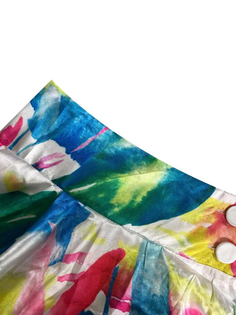 Product Introduction of Women's Floral Print Bow Design Blouse, Casual Top for Summer, Ladies Clothes for Daily Wear 8