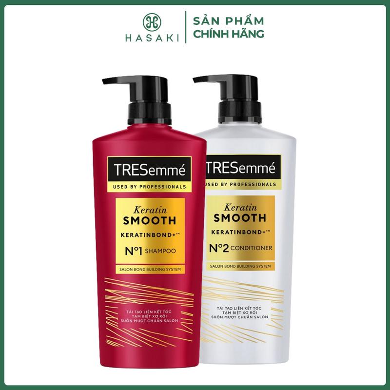  Combo Dầu Gội Xả TRESemmé Keratin Vào Nếp 640g+620g | HASAKI BEAUTY 