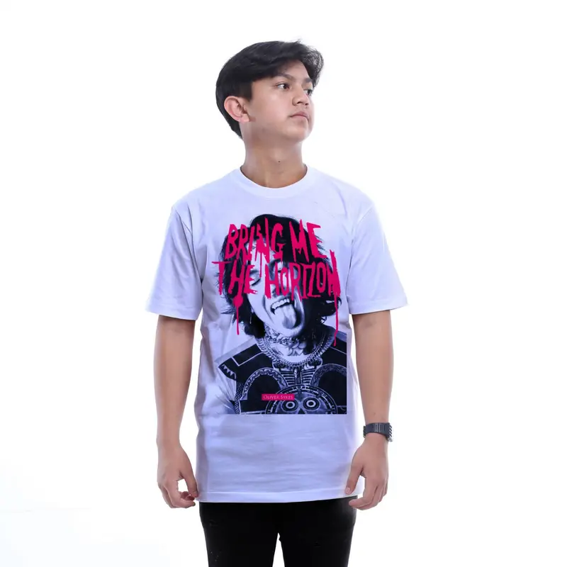 T-Shirt | Kaos Band | Bring Me The Horizon V.4 Premium Cotton Combed 24s | baju distro pria  simple keren Nyaman Panjang Sablon 1