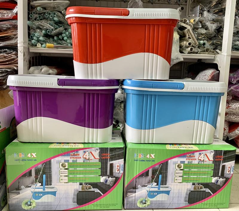 Thùng Lau Nhà Thay Thế SIÊU BỀN có lồng vắt INOX - LOẠI 1 ( Không Cây Lau) Lau Sàn Cây Lau Nhà