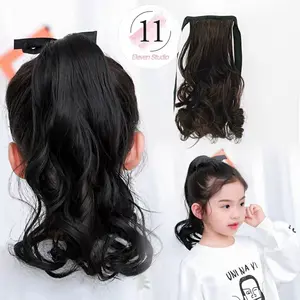 Rambut Palsu Anak Hair Clip Curly Wig Anak Ponytail Anak Curly Tali Fashion