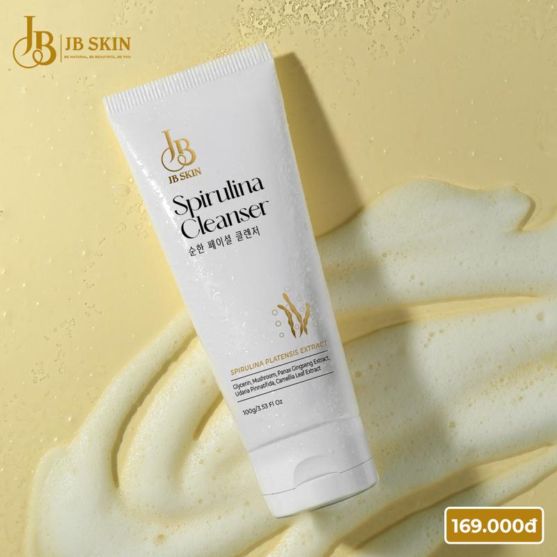 Sữa Rửa Mặt Tảo Xoắn JBSKIN 100g - Sạch Sâu Bã Nhờn, Bụi Bẩn, Dưỡng Ẩm, Bổ Sung Dưỡng Chất Cho Da Skincare, Collagen Đường Cà Phê Nữ sữa rửa mặt  trắng da tất cả các loại da làm dịu sữa  rửa sữa _