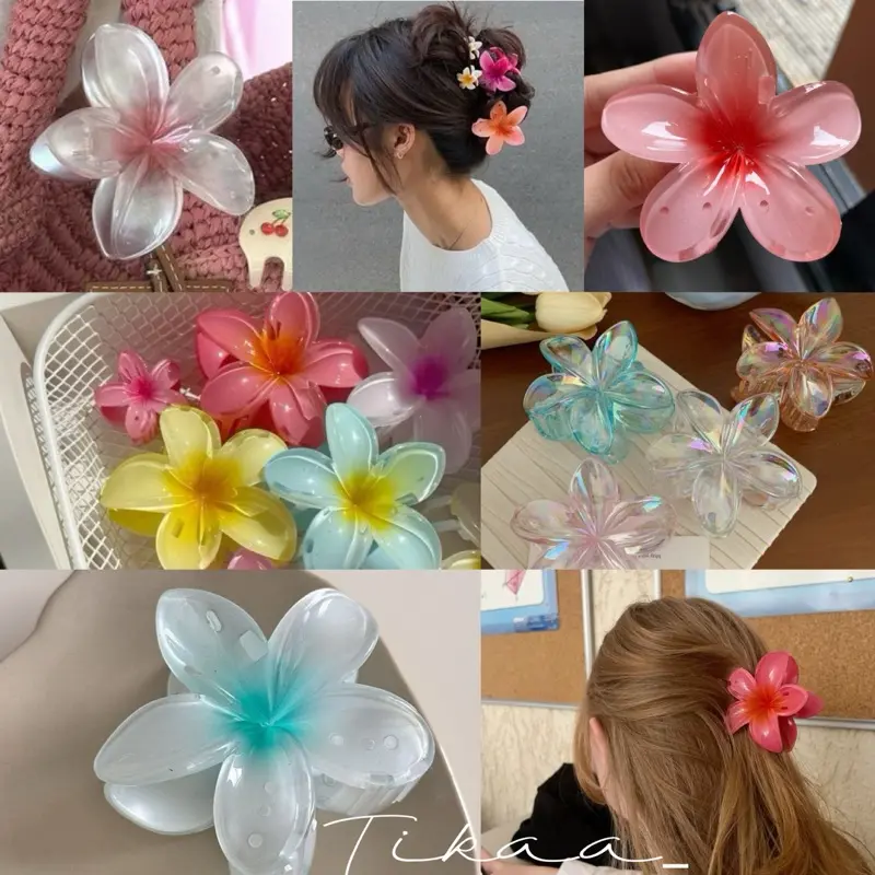 กิ๊บดอกไม้ กิ๊บติดผม กิ๊บหนีบผม ลายดอกลีลาวดี กิ๊ฟไปทะเล พร้อมส่งจากไทย