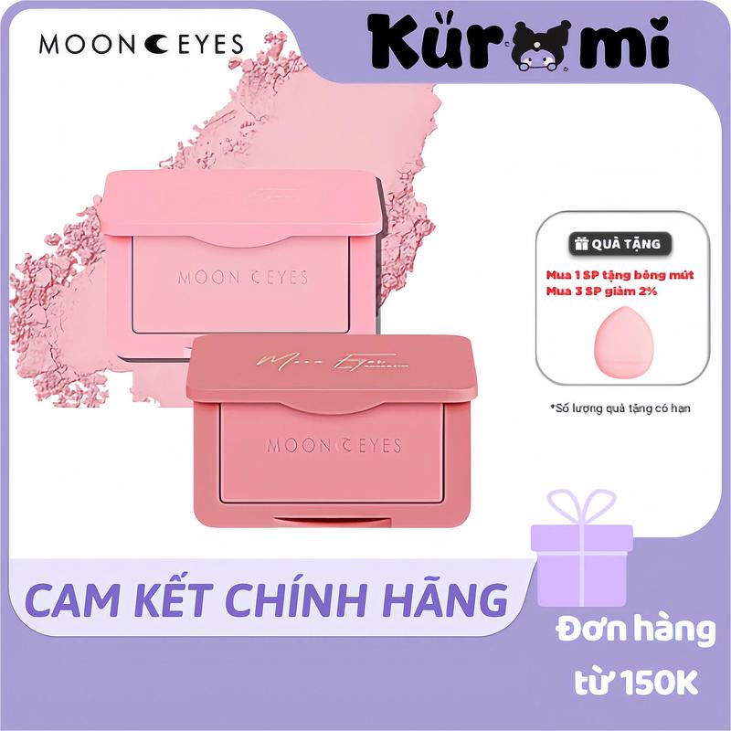 [MOON EYES] Phấn Má Hồng Moon Eyes 60 Màu Đơn Sắc Mịn Lì Tự Nhiên Matte Blush, Dạng Bột má hồng mooneyes pn005 Tự Nhiên Lâu Trôi 6.5g