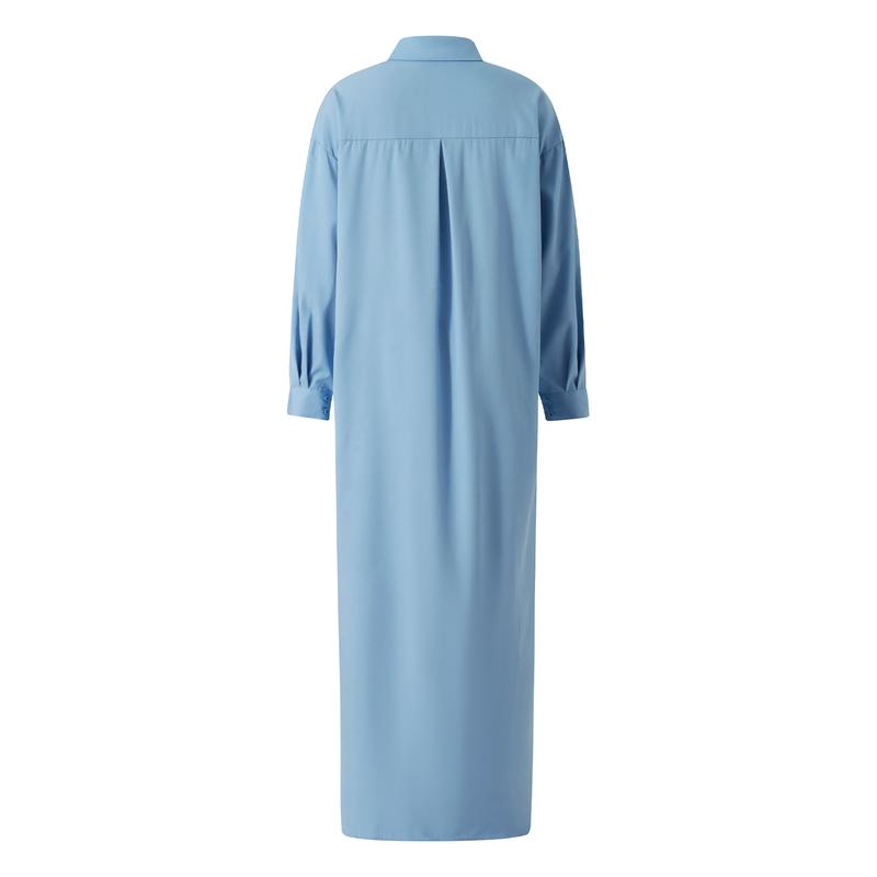 Product Introduction of Women´s Casual Kaftan Tops Solid Color Long Sleeves Lapel Single-breasted Long Length Coat 31