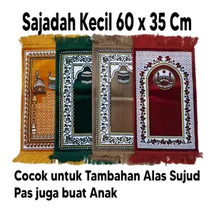 Sajadah Anak Ukuran 35x60 cm Perlengkapan Sholat Sejadah Turki Turkey Kecil Mini Murah Souvenir Haji Umroh Nikah Tahlil Sajadah Traveling Muslim