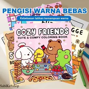 Buku Mewarnai Dekompresi Kartun Lucu untuk Dewasa & Anak, Berbagai Pola Adegan Menenangkan Cocok Melukis Saat Luang (Istirahat Rumah/Kantor), Dapat Melatih Konsentrasi & Relaksasi Pikiran, Buku Mewarnai Kreatif Mudah Digunakan & Menyenangkan