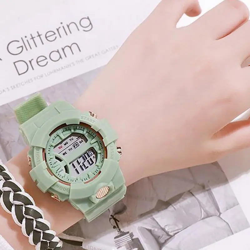 Đồng Hồ Điện Tử Đa Chức Năng, CCouple, Thích Hợp Cho Học Sinh, Trẻ Em Và Thanh Thiếu Niên, Đồng Hồ Điện Tử, Q3U0 8