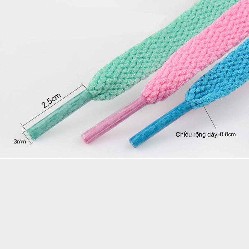 Dây giày thể thao sneaker nam nữ nhiều màu bản dẹp Ximo DG01 1
