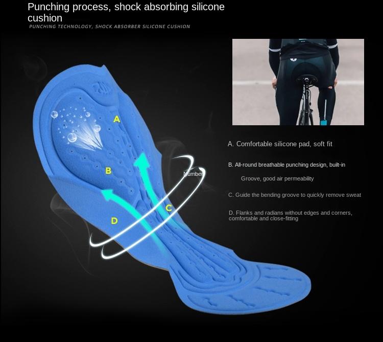 Product Introduction of Quần Áo Đạp Xe, Nw Mùa Hè, Đen Trắng, Thể Thao, Thoáng Khí, Ngắn, Thấm Hút Mồ Hôi, Áo Sơ Mi ngắn Tay Quần Đùi, Bộ Đồ Xe Đạp 3