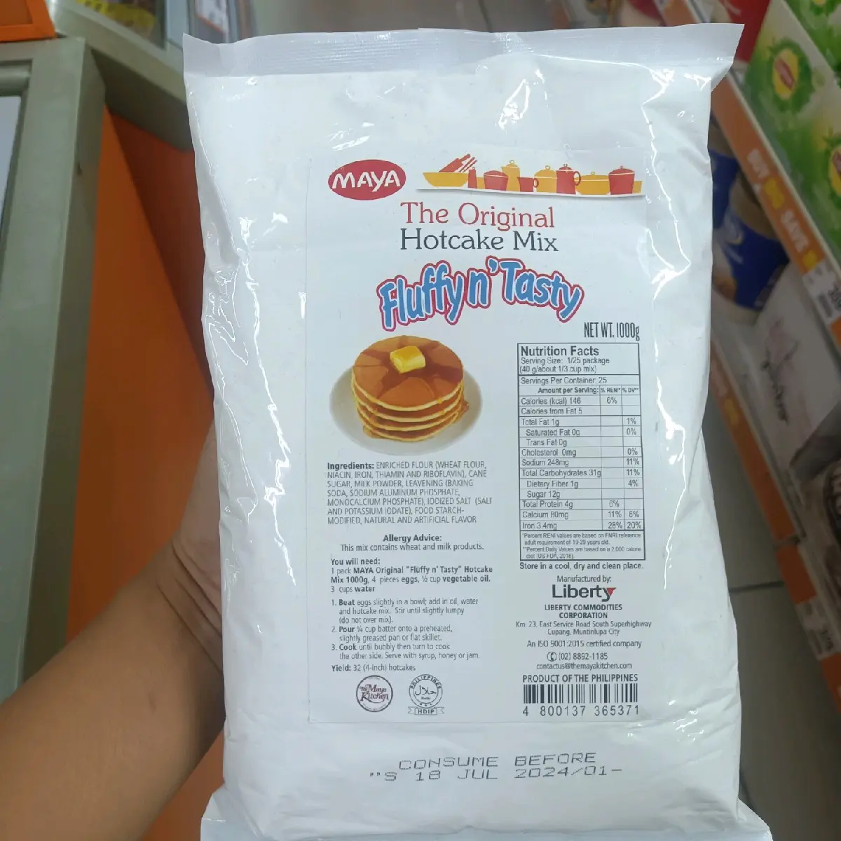 Maya Original Pancake Mix Fluffy'n Tasty 1000grams Nata Flour Bake ...