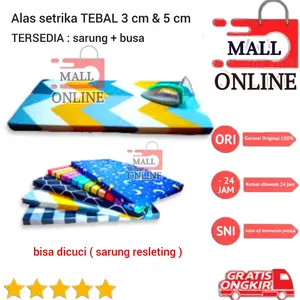 Alas gosokan setrika TEBAL busa inoac 50x100x3 cm dan 50x90x5 cm (gratis ongkir) Sarung