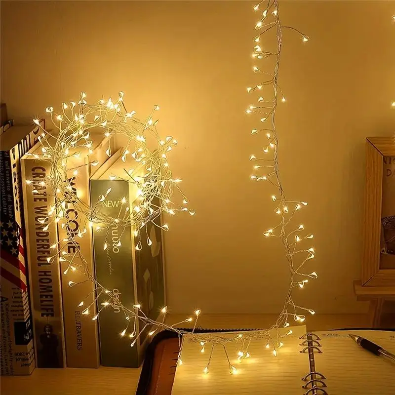 LED Fairy Light String, LED String Light with 8 Modes, Remote Control Copper Wire Starry Light String For Indoor Wedding Party Decoration