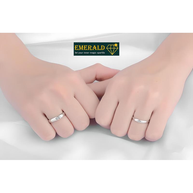 Emerald Jewelry - 0.2CT Cincin Silver 925 Lapis Emas 18K - Ring Moissanite Perhiasan Wanita Maddie 1