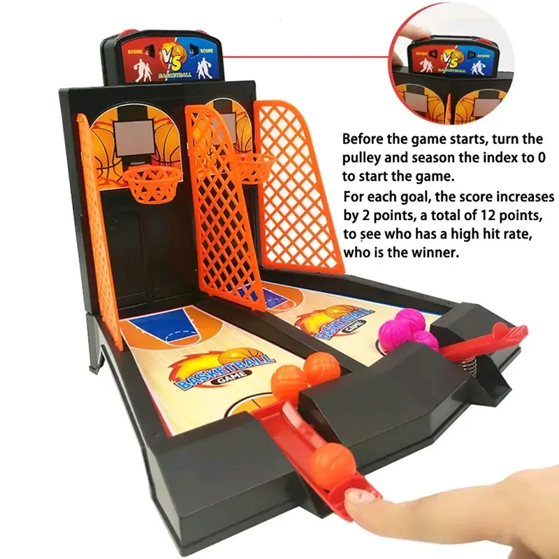 Mainan Board Game Anak Mini Basket Ball Shooting Papan Tembakan Bola Set Hadiah Cowok Cewek dewasa plastik Toys 2