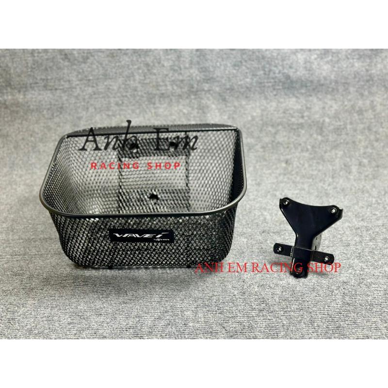 Rổ XE MÁY Rổ Wave lưới đen dày dặn cứng cáp LOẠI 1 tặng kèm pat rổ dành cho wave nhỏ và wave lớn