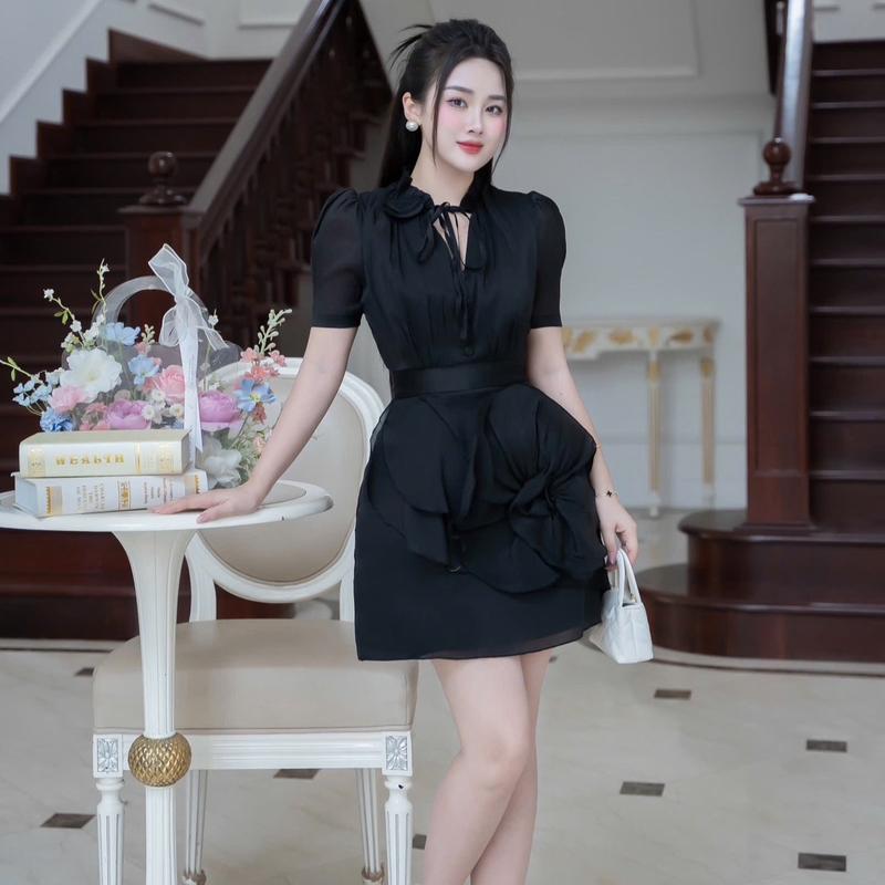 Lali_váy tácta phối tơ chân cuốn hoa sang chảnh_Ll071 4