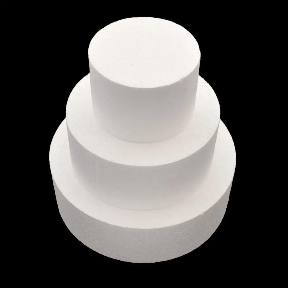 nowso 4/6/8 inch Flower Decor Sugarcraft Party DIY Cake Foam Mould Polystyrene Styrofoam Round Practice Model