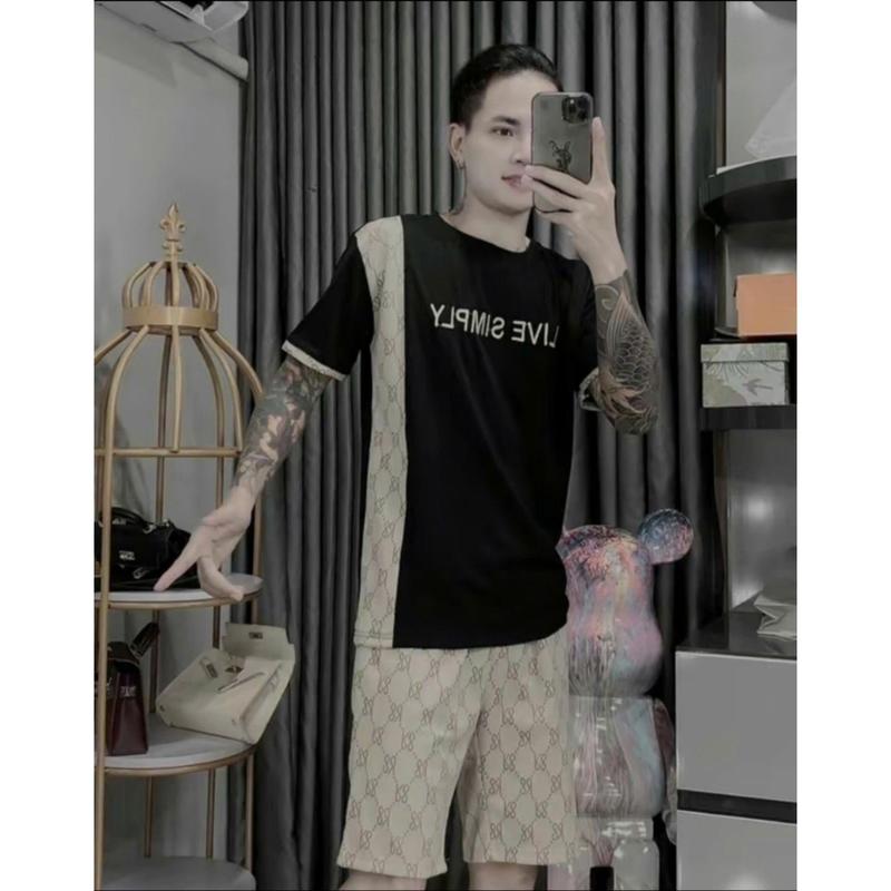 Bộ đồ nam, nữ. Bộ viền vai mới Hot Hit 2024 hai màu trắng đen basic chất dày dặn, mát aimee  . tshirt Áo Menswear Sơ Mi Quần 7