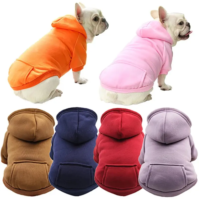 Dog Winter Hooded Sweatshirt for Small and Medium Doggy Pet Coat Puppy Cat Jacket Clothes Chihuahuas French Bulldog Costume