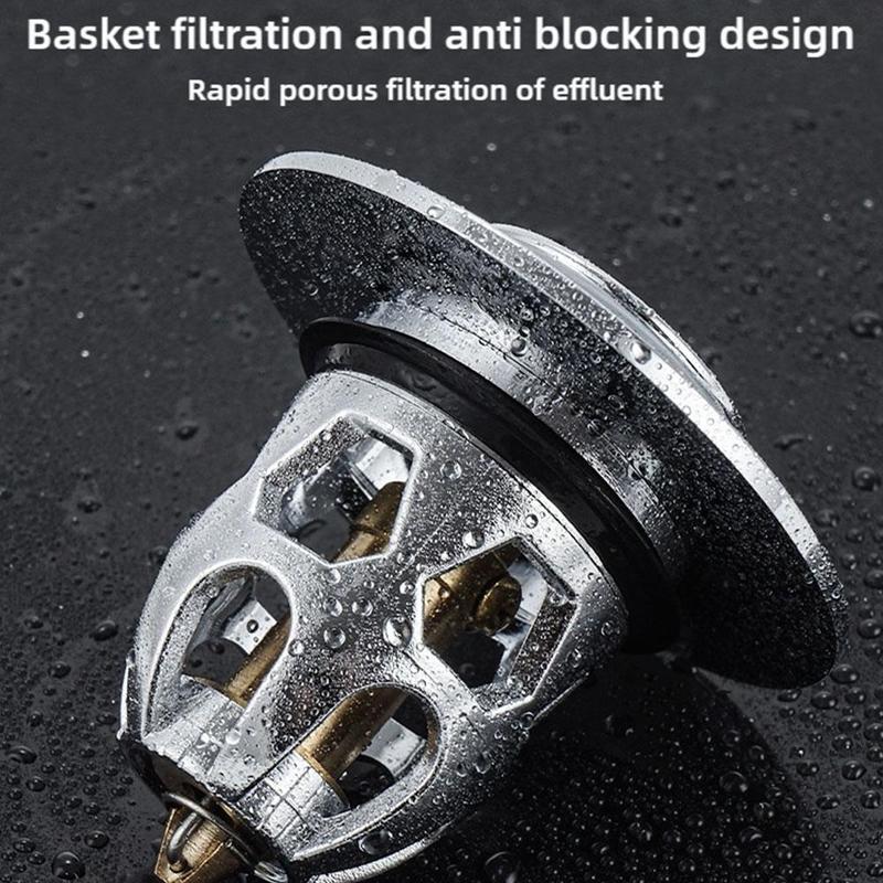 Product Introduction of Universal Sink  Washbasin Water Head Leaking Stopper Push-type Copper Basin Filter Bath Tub Drain Stopper Deodorant Plug Accessories 30