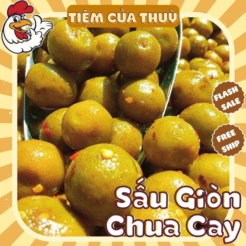 500G Sấu Giòn Cay Chua Ngọt Đặc Sản Ô Mai Sấu Chua Cay Sấu Bao Tử Ô Mai - Mứt Tết Tiệm ăn vặt Thuỳ Bùi