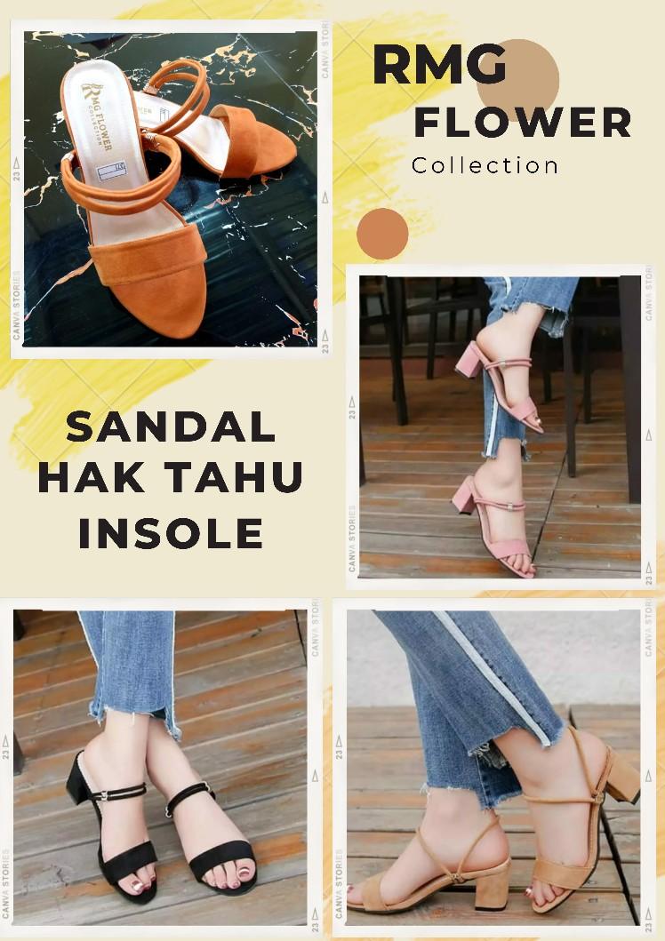 Product Introduction of RMG1 sandal Perempuan heels terbuka lucu viral tiktok kekinian korea terbaru 2023 hitam merah marun Santai Bisnis 0