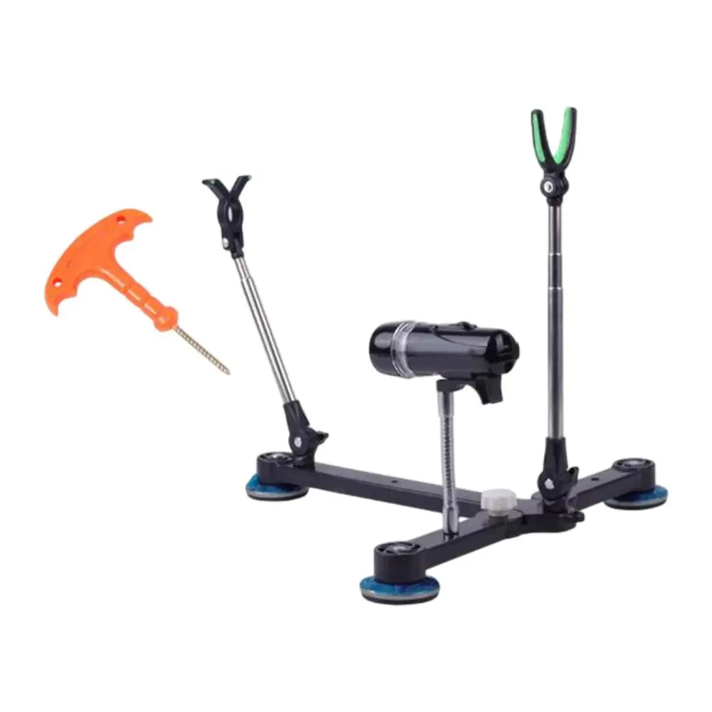 Fishing Rod Stand Adjustable Portable Foldable Support Sturdy Nonslip Fishing Pole Stand for Yacht Canoe Kayak Fishing Tackle