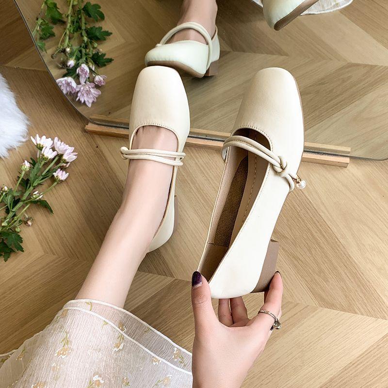 Giày Da, Mary Jane Và Váy, Phong Cách Cổ Tích Nhỏ Thích Hợp Cho Mùa Hè, Mùa Xuân Và Mùa Thu, Giày Cao Gót Bà Ngoại Phẳng, Hàng Mới Về Năm 2025, Phong Cách Buổi Tối Nhẹ Nhàng 6