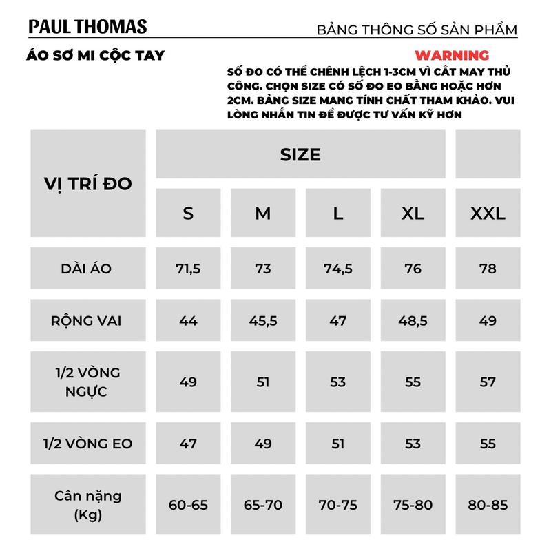 Sơ Mi Cộc Tay Trắng - Paul Thomas Menswear 7