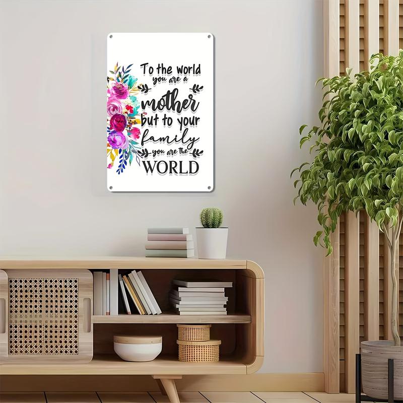 Product Introduction of Tribute To Mothers With Floral Design. Retro Metal Tin Sign Vintage Sign Rustic Style for Home Kitchen, Cafe, Bar, Yard, Garage, Outdoor/ Indoor Wall Decor 8x12in Tin Painting- 1pc 4